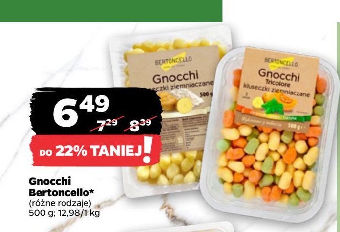 Gnocchi tricolore Bertoncello promocja w Netto