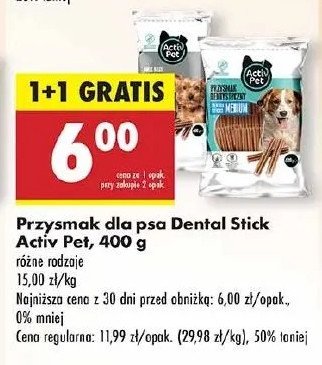 Przysmak dentystyczny dla psa medium Activ pet promocja