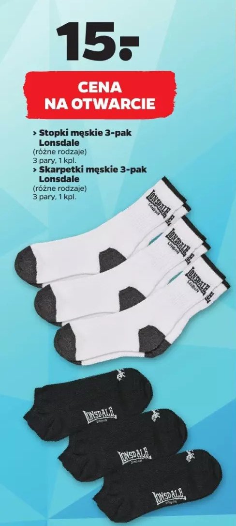 Skarpety męskie 36-45 LONSDALE promocja