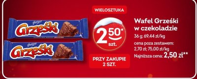 Wafel Grzeski w czekoladzie promocja w Żabka