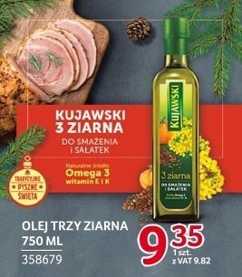 Olej trzy ziarna Kujawski 750ml promocja w Selgros