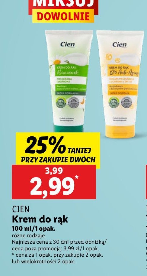 Krem do rąk anti age q10 Cien promocja