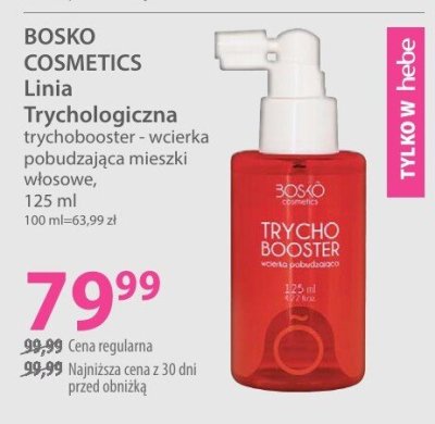 Wcierka BOSKO COSMETICS Linia Trychologiczna wiciokickowa pobudzająca mieszki włosowe promocja w Hebe