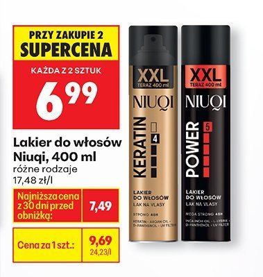 Lakier do włosów  różne rodzaje Niuqi promocja w Biedronka