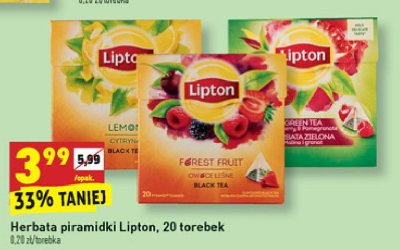 Herbata lemon Lipton fruit infusion promocja