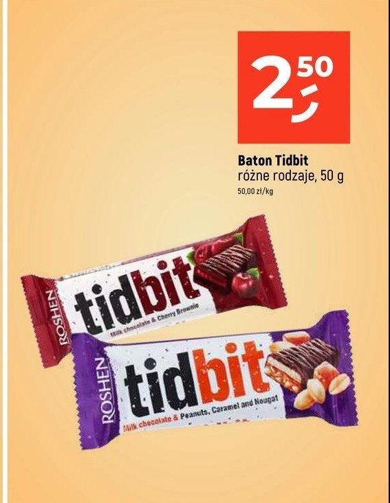 Baton peanut Roshen tidbit promocja