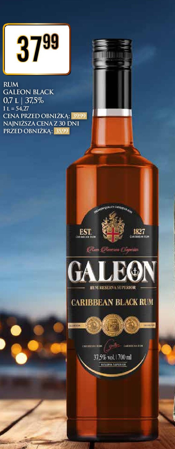 Rum Galeon black promocja w Dino