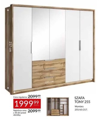 Szafa TONY 255 Abra Meble promocja w Abra Meble