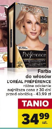 Farba do włosów bardzo jasny blond 9.23 L'oreal promocja