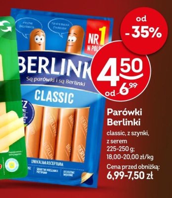 Parówki Berlinki classic promocja w Żabka