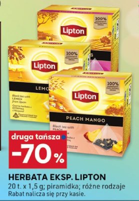 Herbata ekspresowa Lipton promocja w Stokrotka