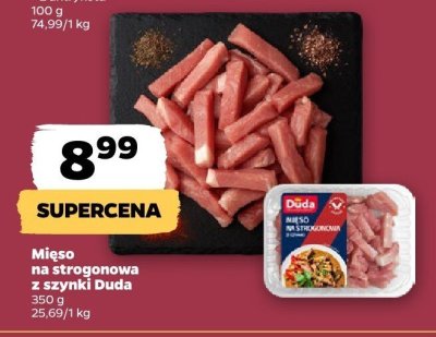 Mięso na strogonowa z szynki Duda promocja w Netto
