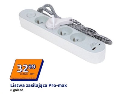 Listwa zasilająca Pro-max 6 gniazd promocja w Action