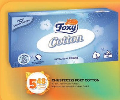 Chusteczki Foxy Cotton promocja w Stokrotka