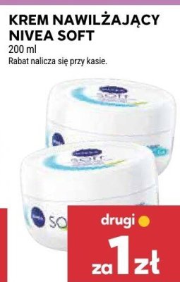 Krem nawilżający Nivea Soft 200 ml promocja w Stokrotka