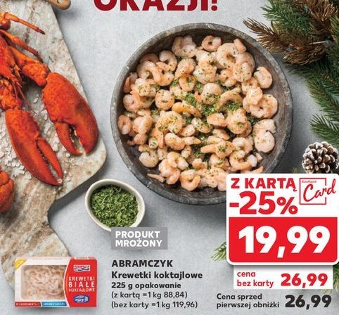 Krewetki białe koktajlowe Abramczyk promocja w Kaufland