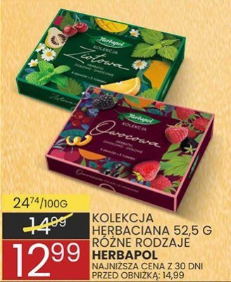 Kolekcja herbaciana 52,5 g różne rodzaje promocja w Wafelek