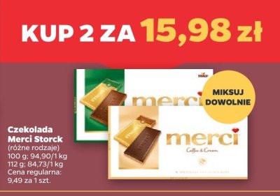 Czekolada Merci, różne rodzaje 2 szt. promocja w Netto