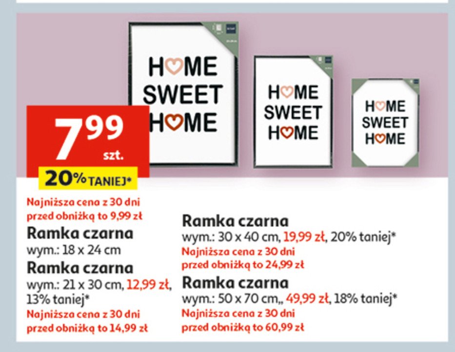 Ramka do zdj臋膰 czarna 18 x 24 cm promocja