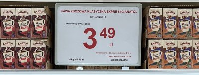 Kawa zbożowa klasyczna expre Anatol promocja w Auchan