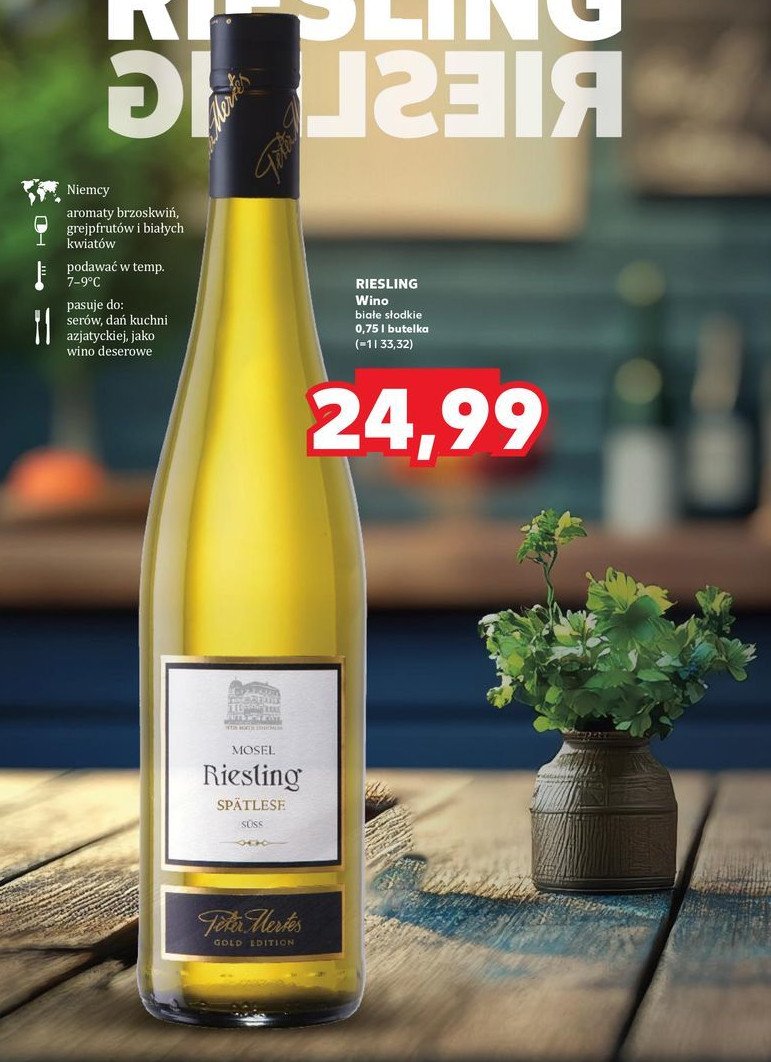 Wino Riesling spatlese promocja w Kaufland