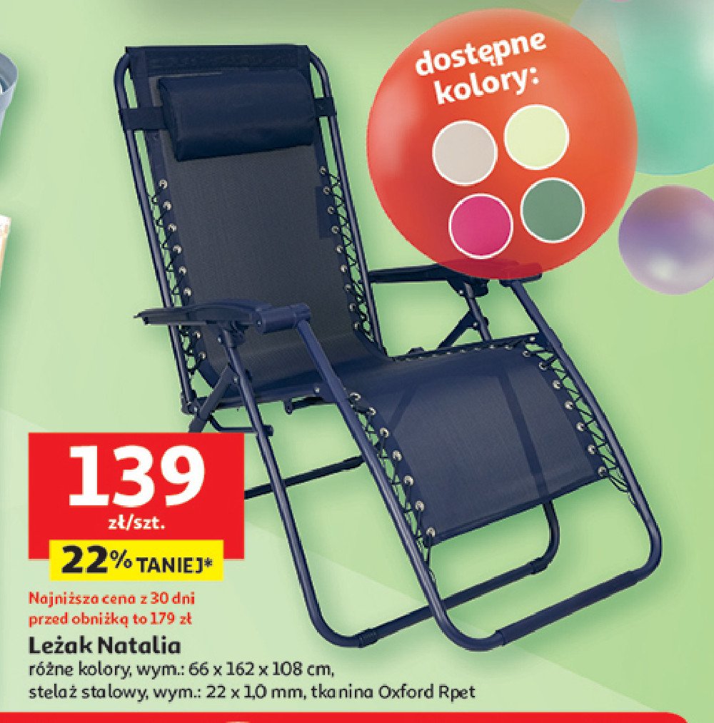 Leżak natalia promocja w Auchan