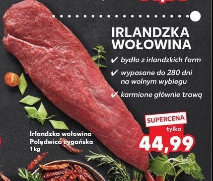 Polędwica cygańska wołowa promocja w Kaufland