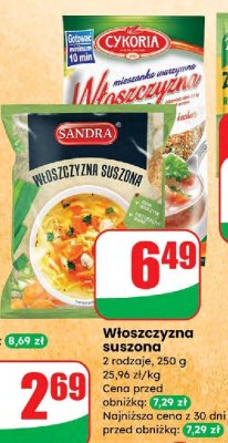 Włoszczyzna suszona Sandra promocja w Dino