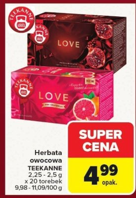 Herbata owocowa TEEKANNE LOVE 2,25-2,5g x 20 torebek promocja w Carrefour