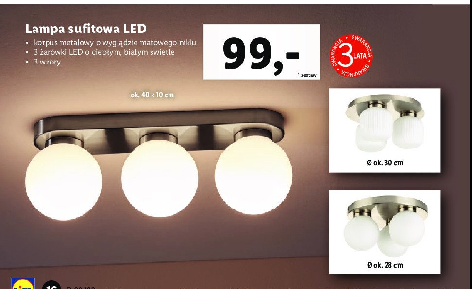 Lampa sufitowa led 30 cm promocja