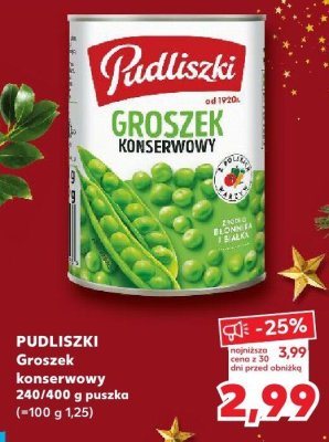 Groszek konserwowy puszka promocja w Kaufland
