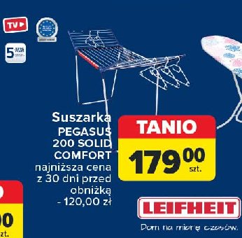 Suszarka do bielizny pegasus 200 comfort Leifheit promocja w Carrefour