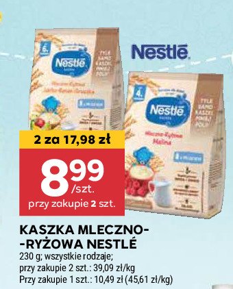 Kaszka mleczno-ryżowa banan-jabłko-gruszka Nestle kaszka promocja