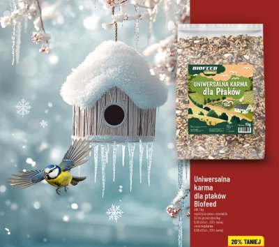 Karma uniwersalna dla ptaków Biofeed 1kg promocja w POLOmarket