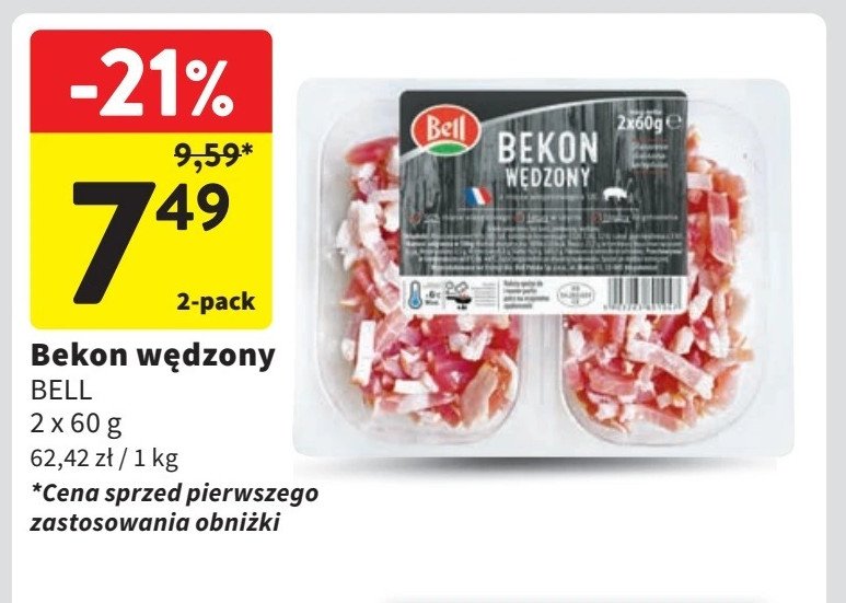 Bekon wędzony Bell polska promocja w Intermarche