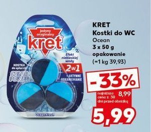 Kostka do spłuczki ocean fresh Kret promocja