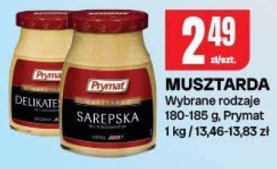 Musztarda Prymat, wybrane rodzaje promocja w Chorten