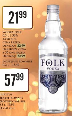 Spirytus rektyfikowany zbożowy Kaliski 0.5 l | 95% promocja w Dino