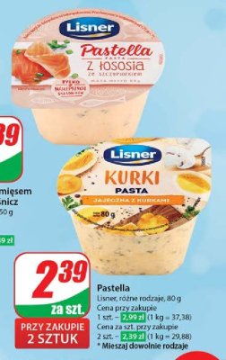 Pasta jajeczna z kurkami Lisner pastella promocja