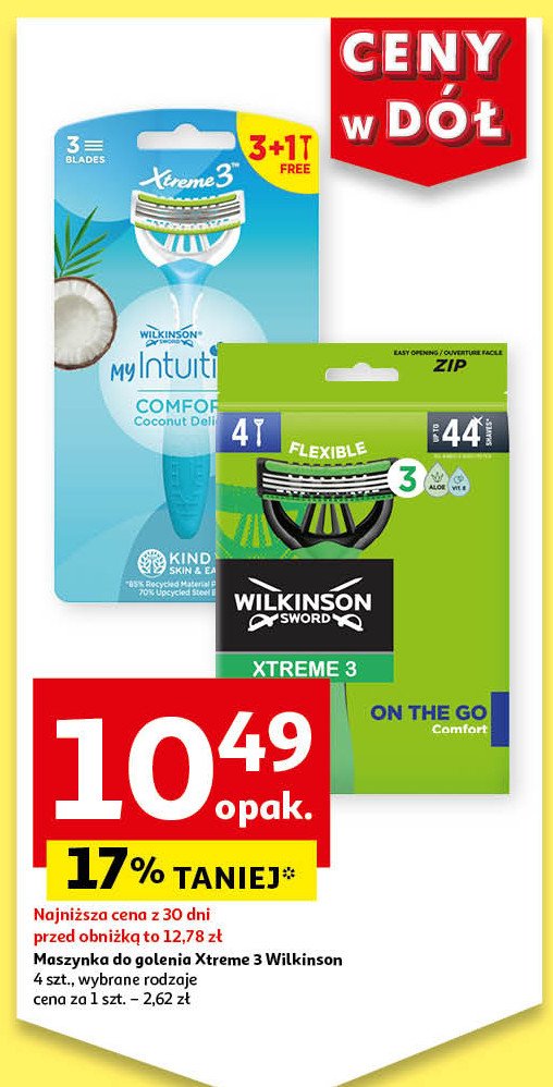 Maszynka do golenia Wilkinson xtreme 3 comfort coconut delight promocja