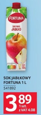 Sok jabłkowy Fortuna 1 l promocja w Selgros
