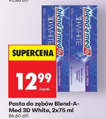 Pasta do zębów 3D White, 2-pak promocja w Biedronka