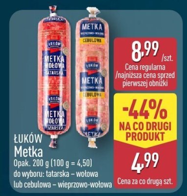 Kiełbasa Metka cebulowa wieprzowo-wołowa promocja w Aldi