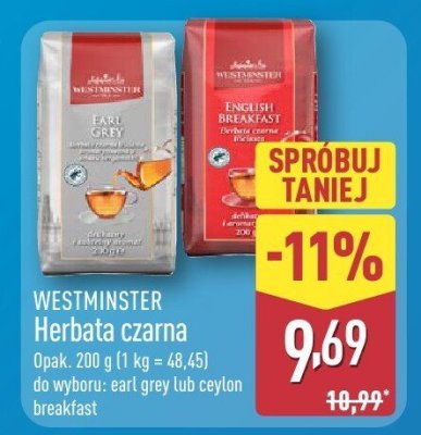 Herbata czarna Earl Grey  promocja w Aldi