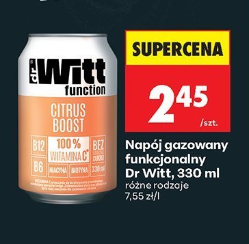 Napój gazowany funkcjonalny różne rodzaje promocja w Biedronka