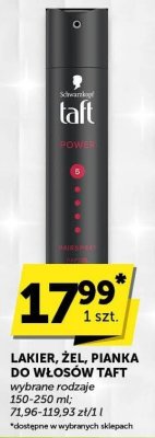 Lakier, żel, pianka do włosów Taft wybrane rodzaje promocja w Groszek