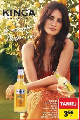 Napój SPARGLINO KINGA 0,25l promocja w Carrefour