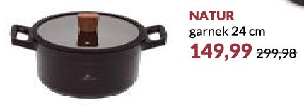Garnek z pokryw膮 natur 24 cm 4.5 l Gerlach promocja
