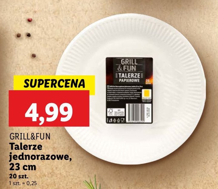 Talerze papierowe Grill and fun promocja