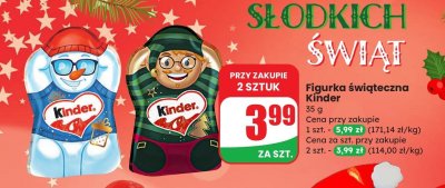 Figurka świąteczna Kinder promocja w Dino